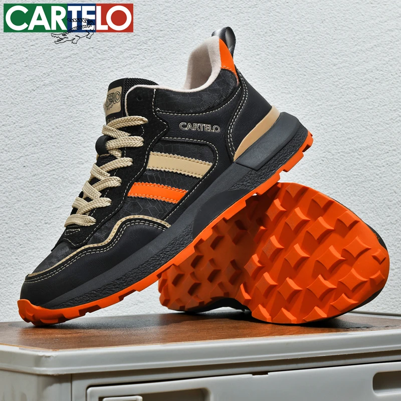 CARTELO/卡帝乐鳄鱼复古轻奢男时尚休闲百搭潮鞋户外耐磨舒适防水