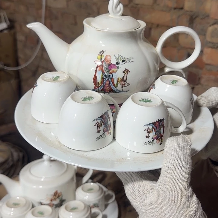 库存微瑕多空茶壶一套容量500毫升