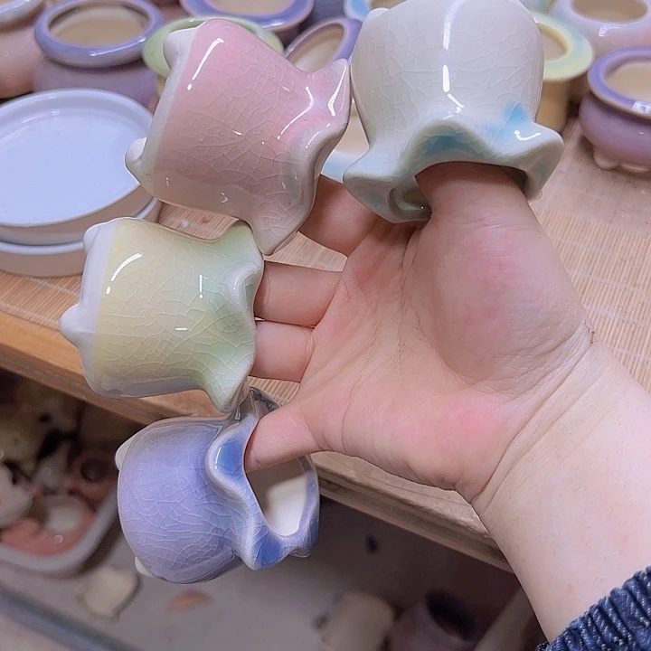 陶瓷花盆当场满12包邮