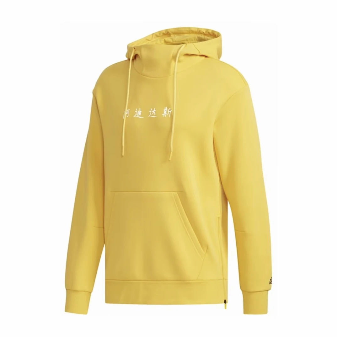 adidas 透气连帽套头衫长袖卫衣 男女同款 EH3784