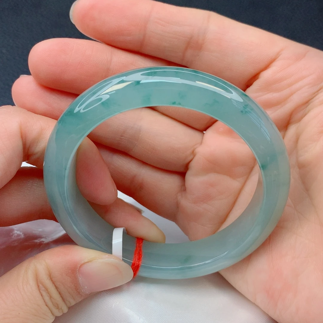 翡翠未镶嵌手镯55圈