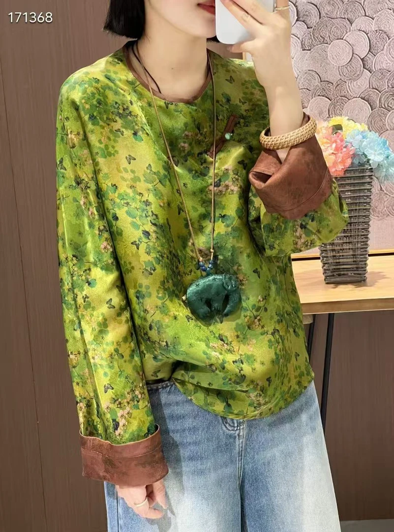 金桂添香--中式国风气质时尚百搭休闲夏季宽松复古文艺显瘦衬衫