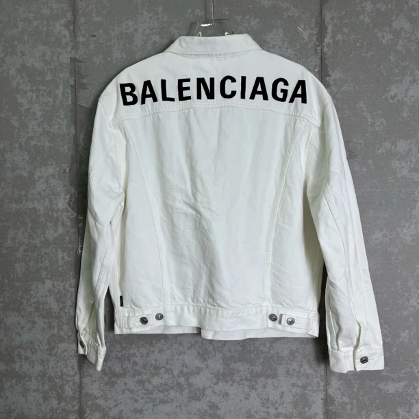 未使用 Balenciaga/巴黎世家 48*1/背面logo刺绣牛仔外套/17203