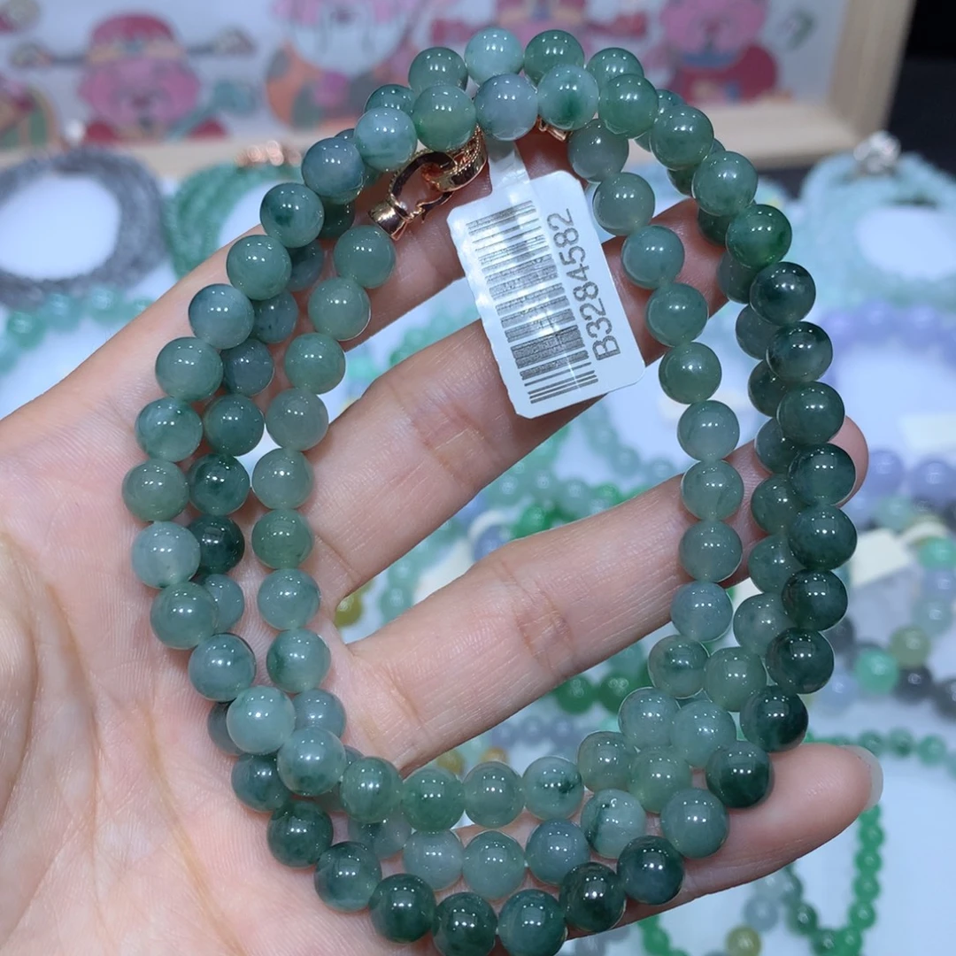 翡翠未镶嵌手链天然