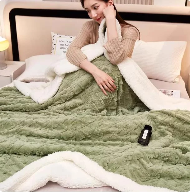 毛毯办公室公司宿舍单人盖毯多功能公主风加厚毯子