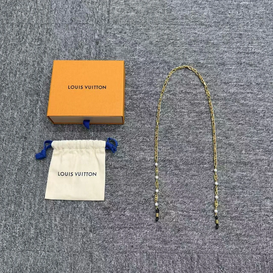 99新 LouisVuitton/路易威登 珍珠老花眼镜链/均码/17066