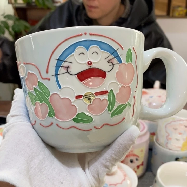杯无**念景德镇釉下彩手绘