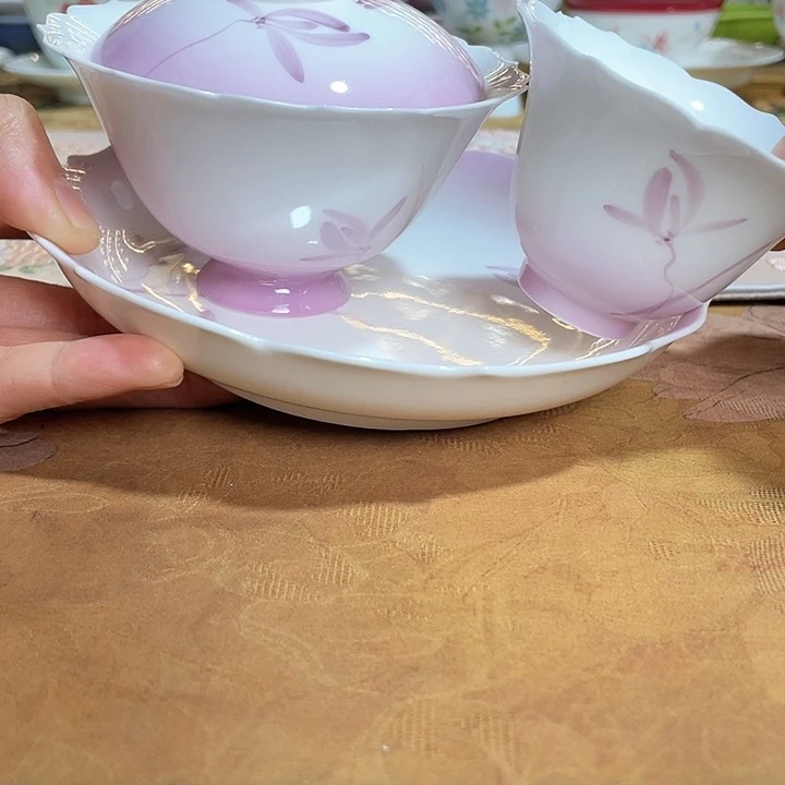 【闪购商品】幻紫兰吟盖碗➕杯➕壶承哈哈哈