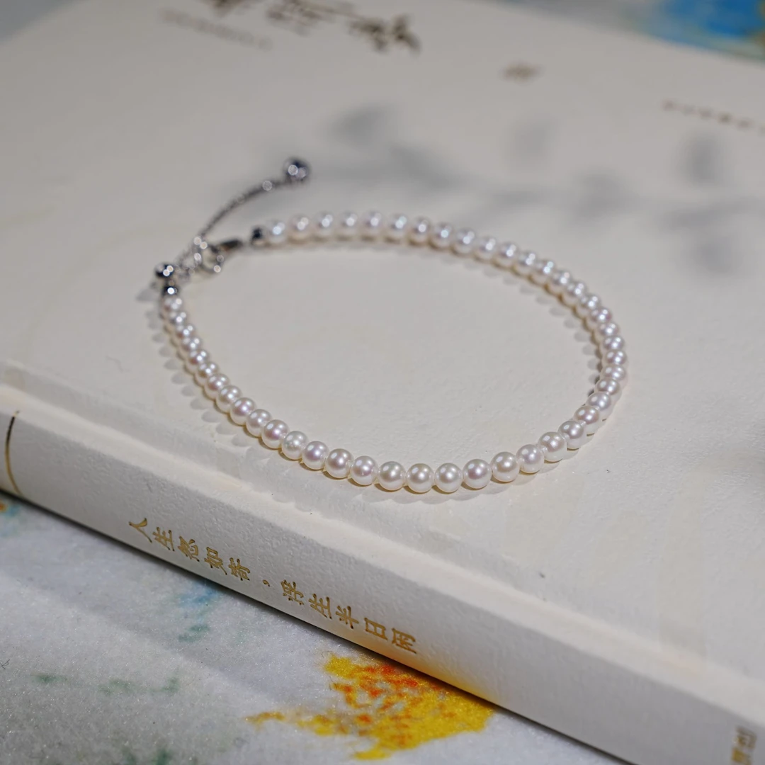 【睿泽&小池专属】S925淡水正圆小米珍珠手链 3mm/17+3cm KL0250006