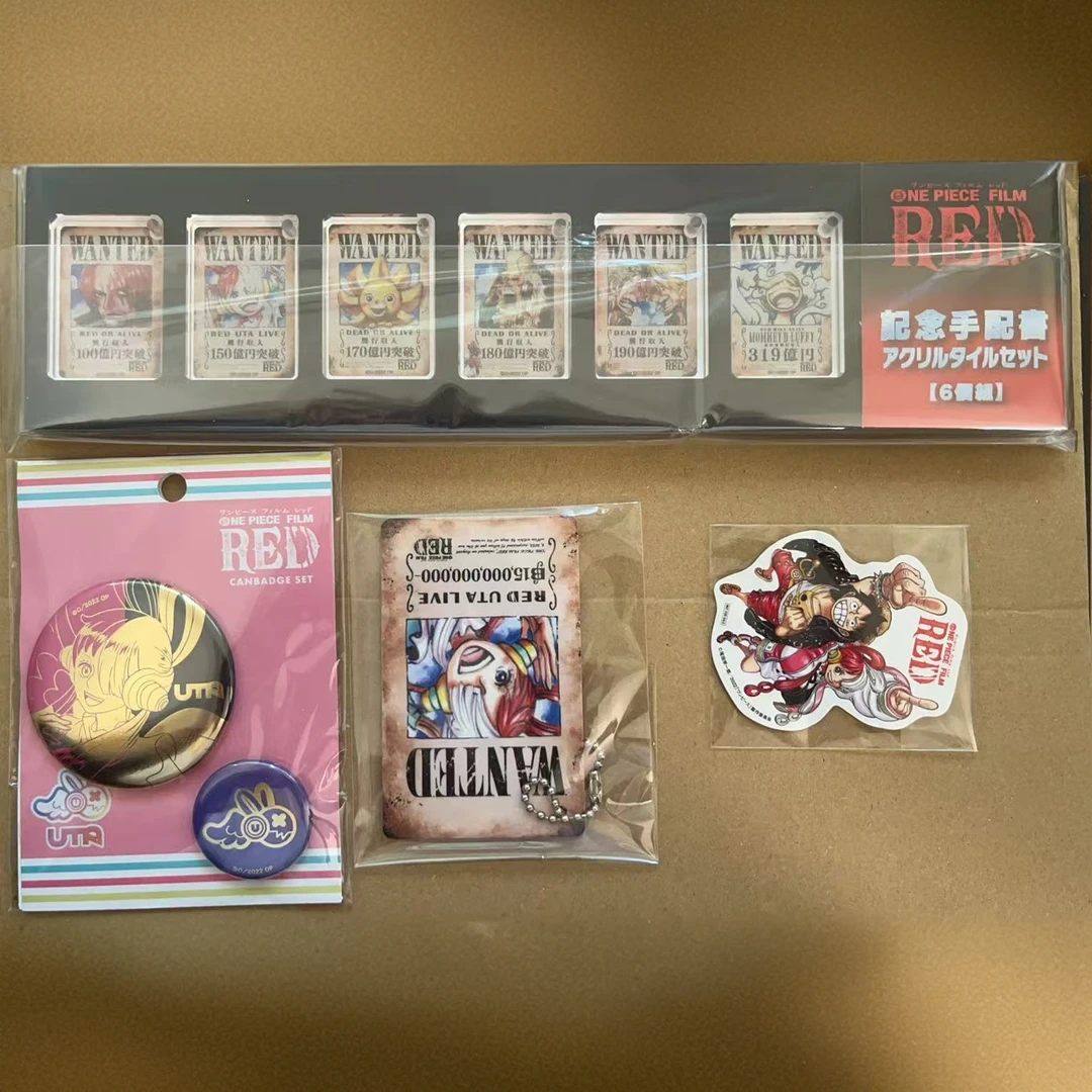 【海贼王】red剧场版原画亚克力通缉令乌塔烫金吧唧套装（默认代拆）