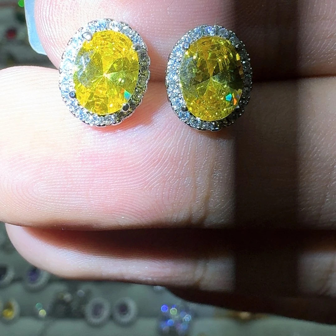 托帕石戒指银S925镶嵌