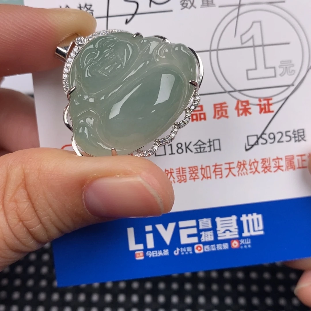 翡翠银S925镶嵌颈饰