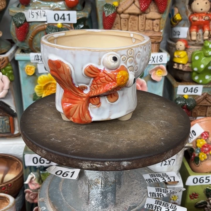 紫砂花盆粗陶材质多肉花盆