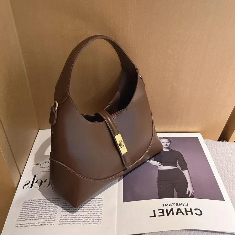 包包女时尚撞色水饺包休闲腋下手拎百搭高级新款单肩斜挎女士包包