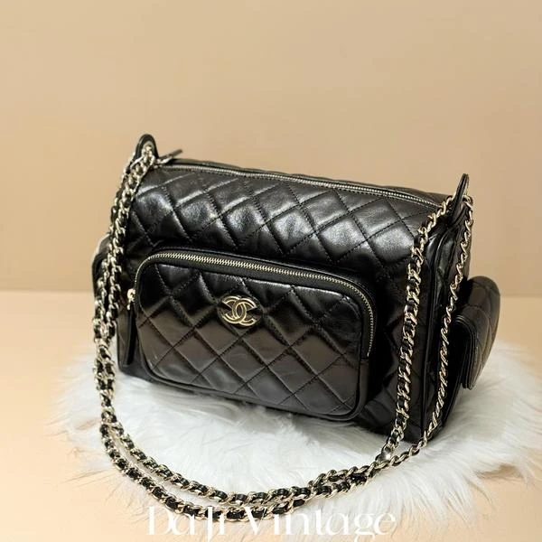 99新 Chanel/香奈儿 大吉中古/Chanel香奈儿24k大号多口袋相机包