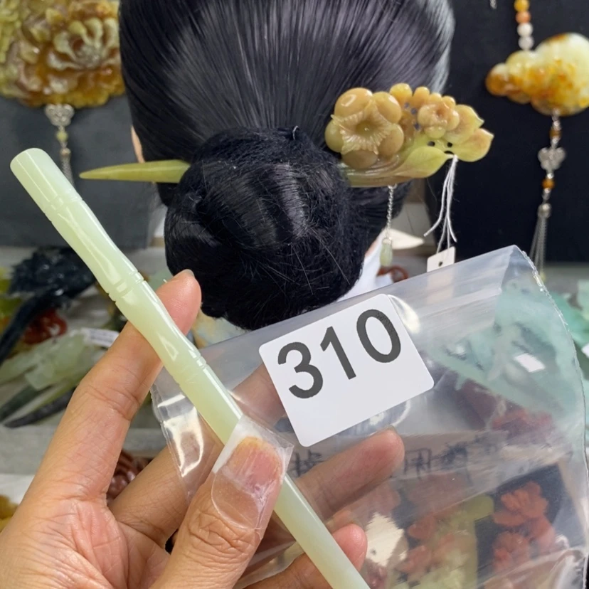 【闪购商品】岫玉发饰未镶嵌南**梦