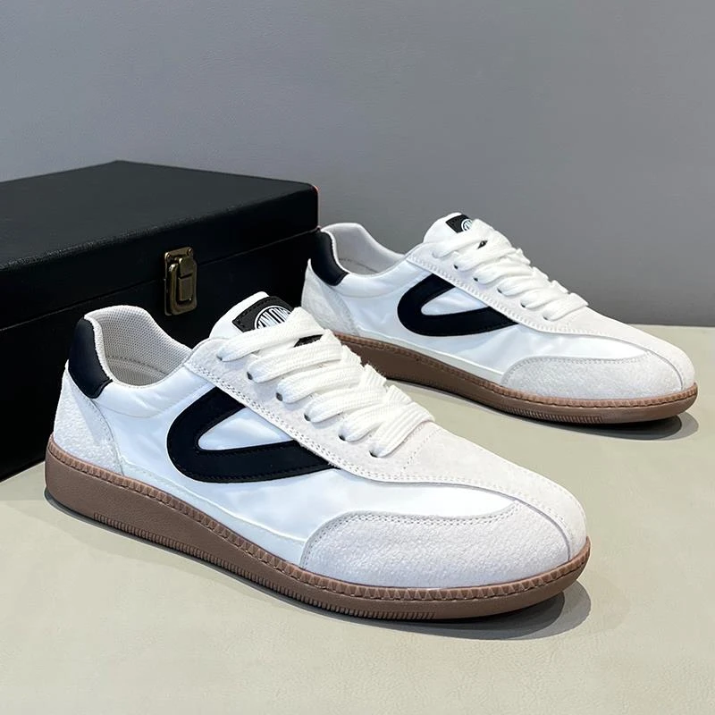 德训鞋男春夏季新款透气牛筋底小白鞋潮流休闲运动低帮板鞋阿甘鞋