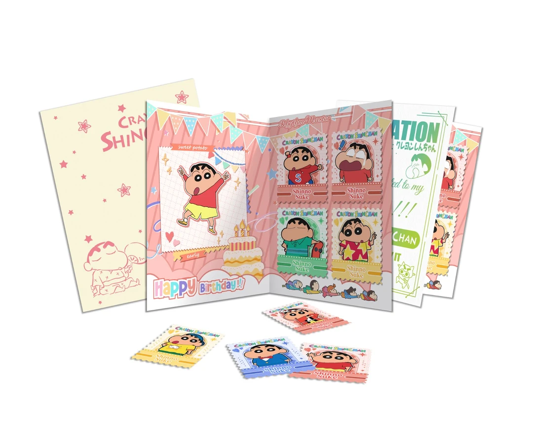 【耶玩法合集】喵谷&蜡笔小新邮票集系列 国产二创卡片盲盒默认代拆