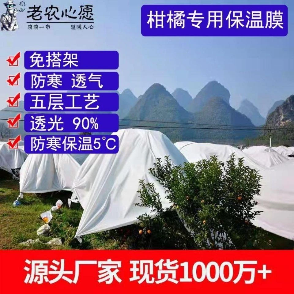 农用防雨加厚保暖沃柑防冻布砂糖橘保温膜透气防水防寒柑橘防寒布