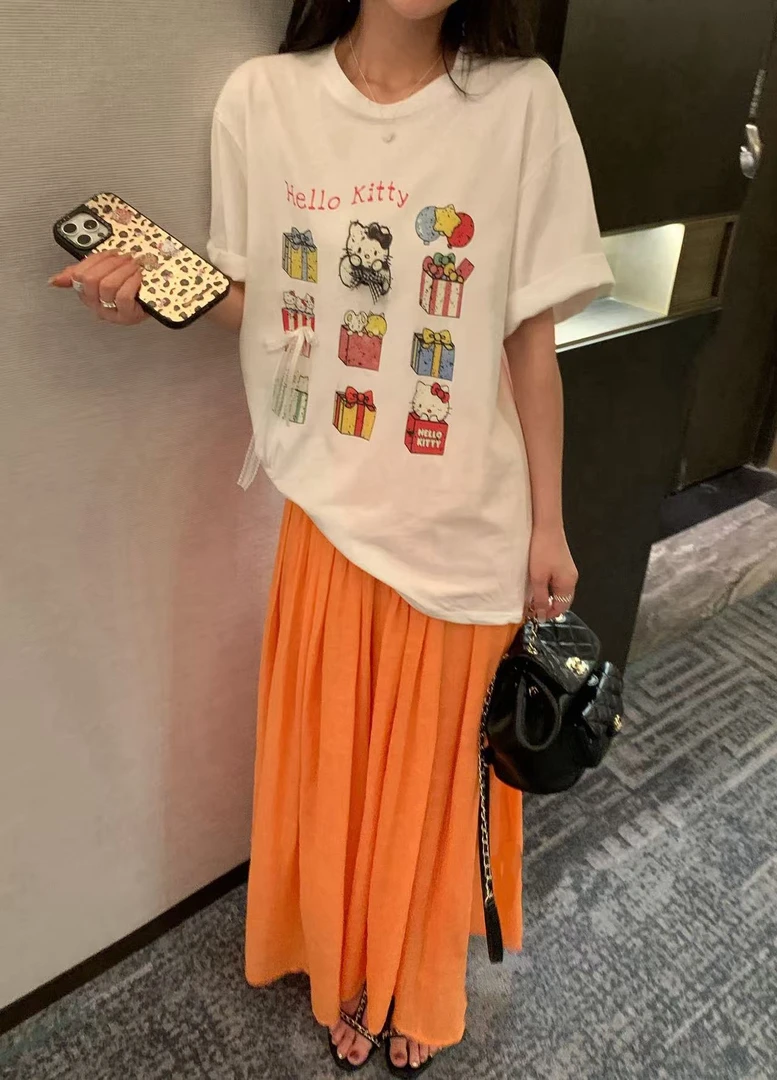 韩系卡通减龄宽松短袖T恤1519