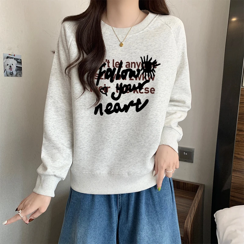秋冬季新款卫衣女美式爆款时尚洋气宽松慵懒风加绒加厚上衣外套潮