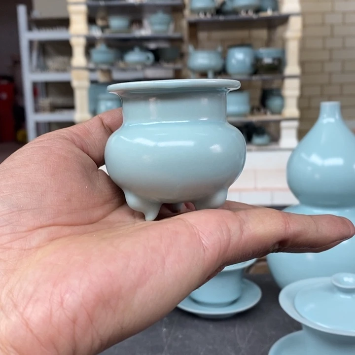 摆件?***葛抱朴汝瓷仿古微瑕