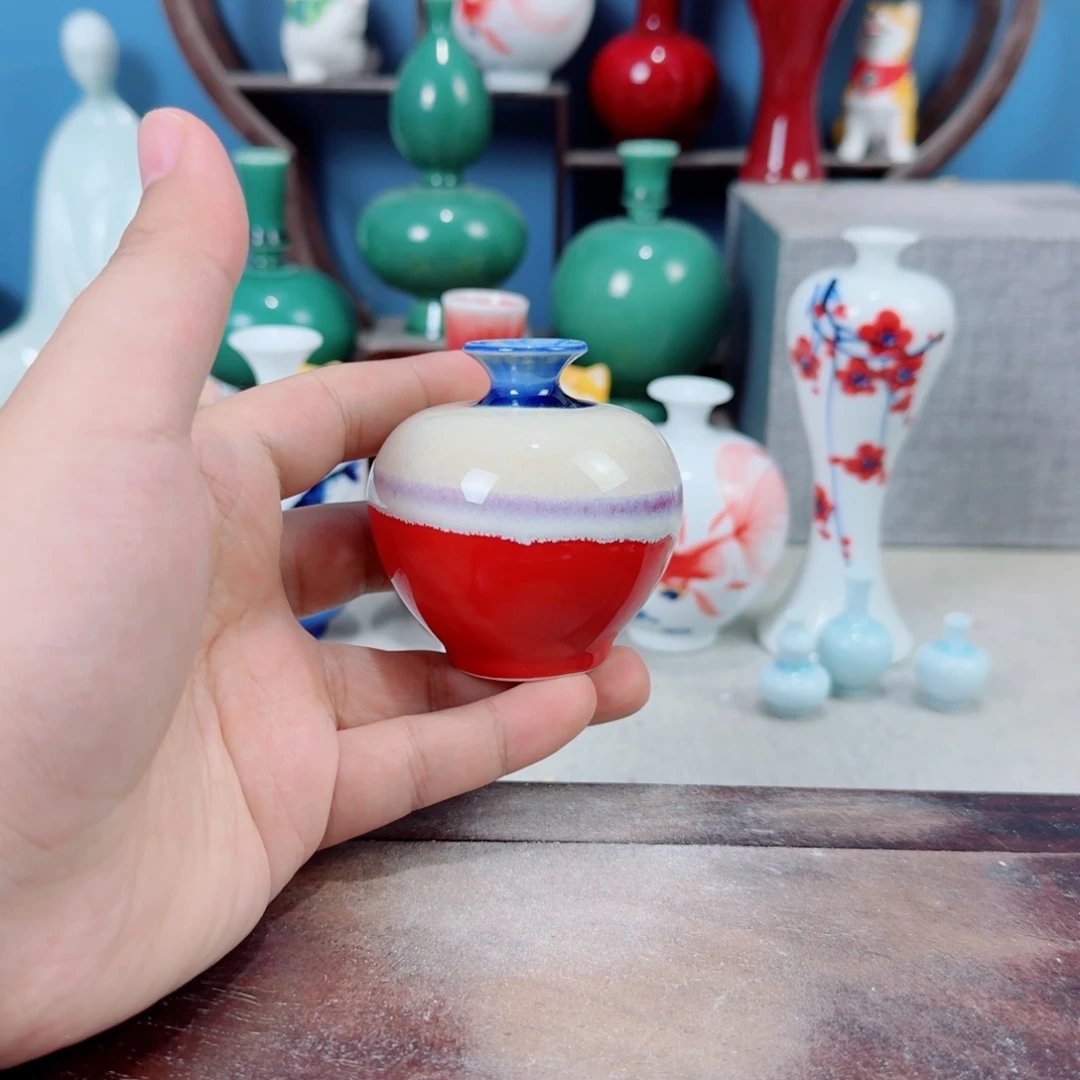陶瓷手工小花器摆件