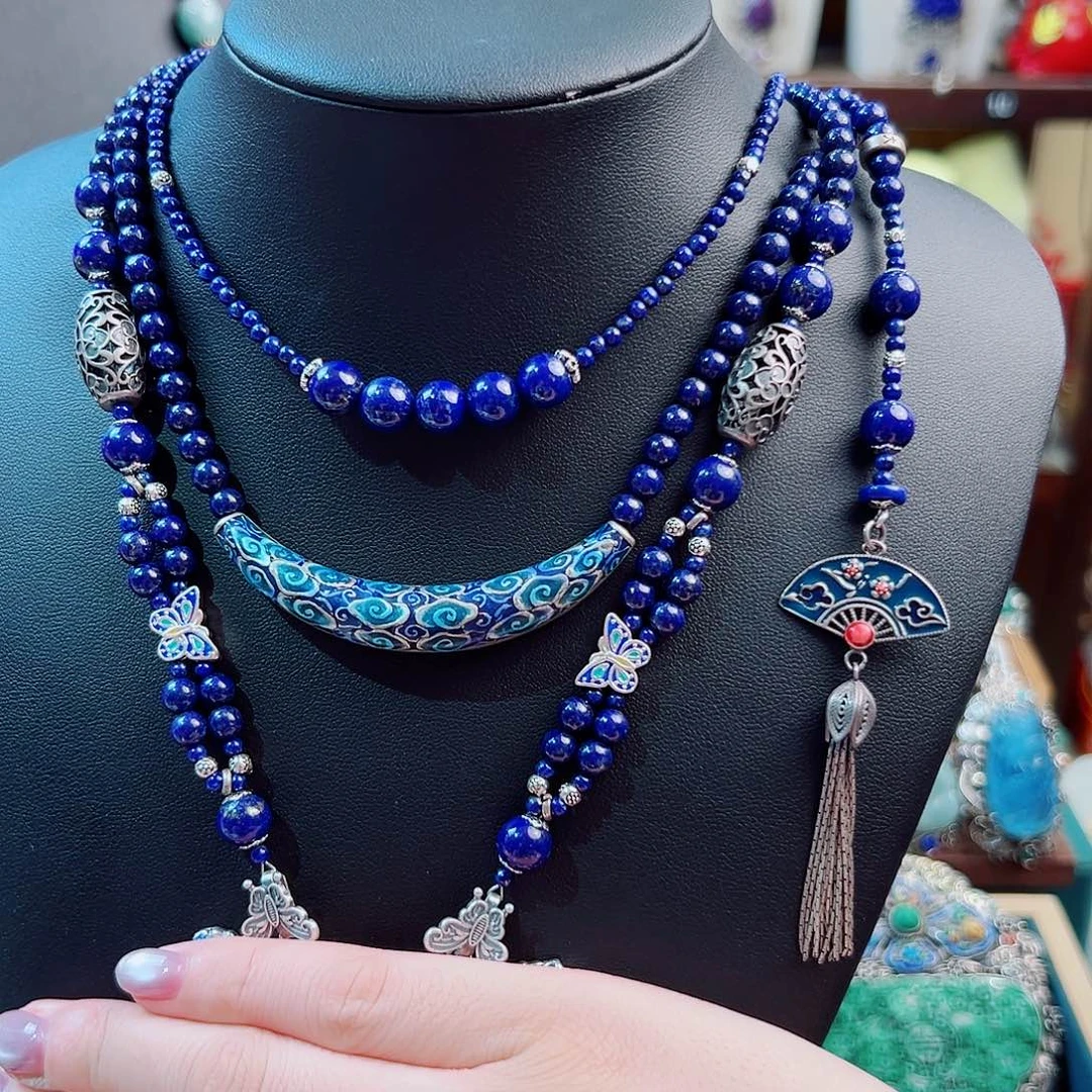 青金石未镶嵌项链锦象原创设计款式项链