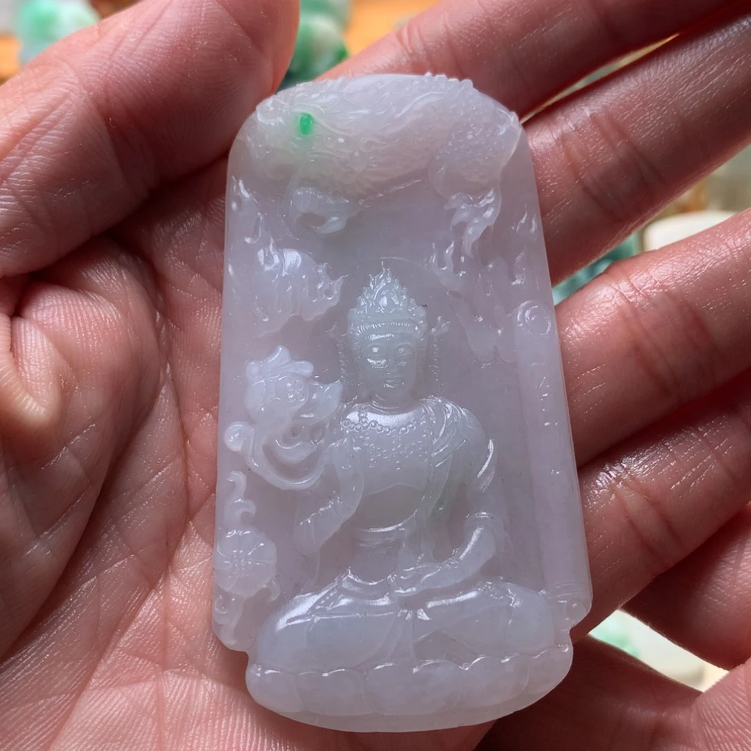 定制翡翠未镶嵌御龙观音