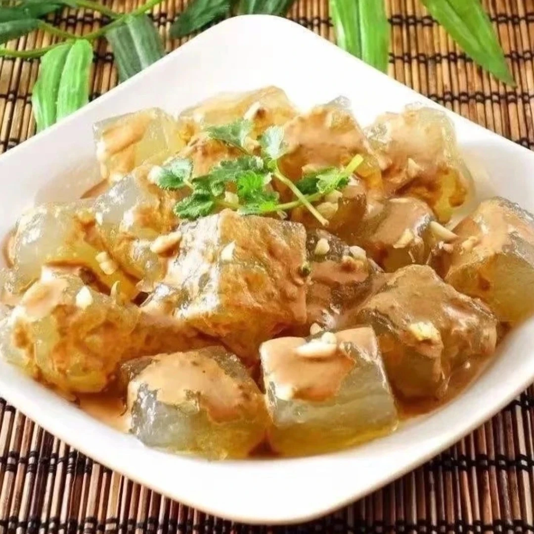 【汇峰农场】天津特产纯绿豆焖子880g 手工制作