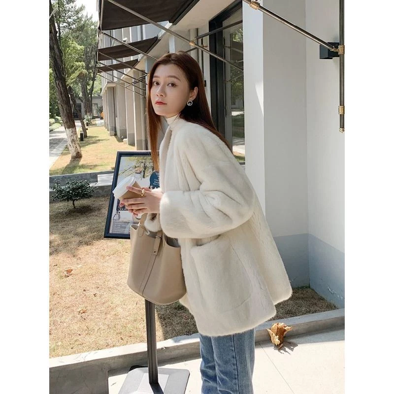 【丸子】2025新款进口整貂天鹅绒貂皮大衣水貂皮草外套