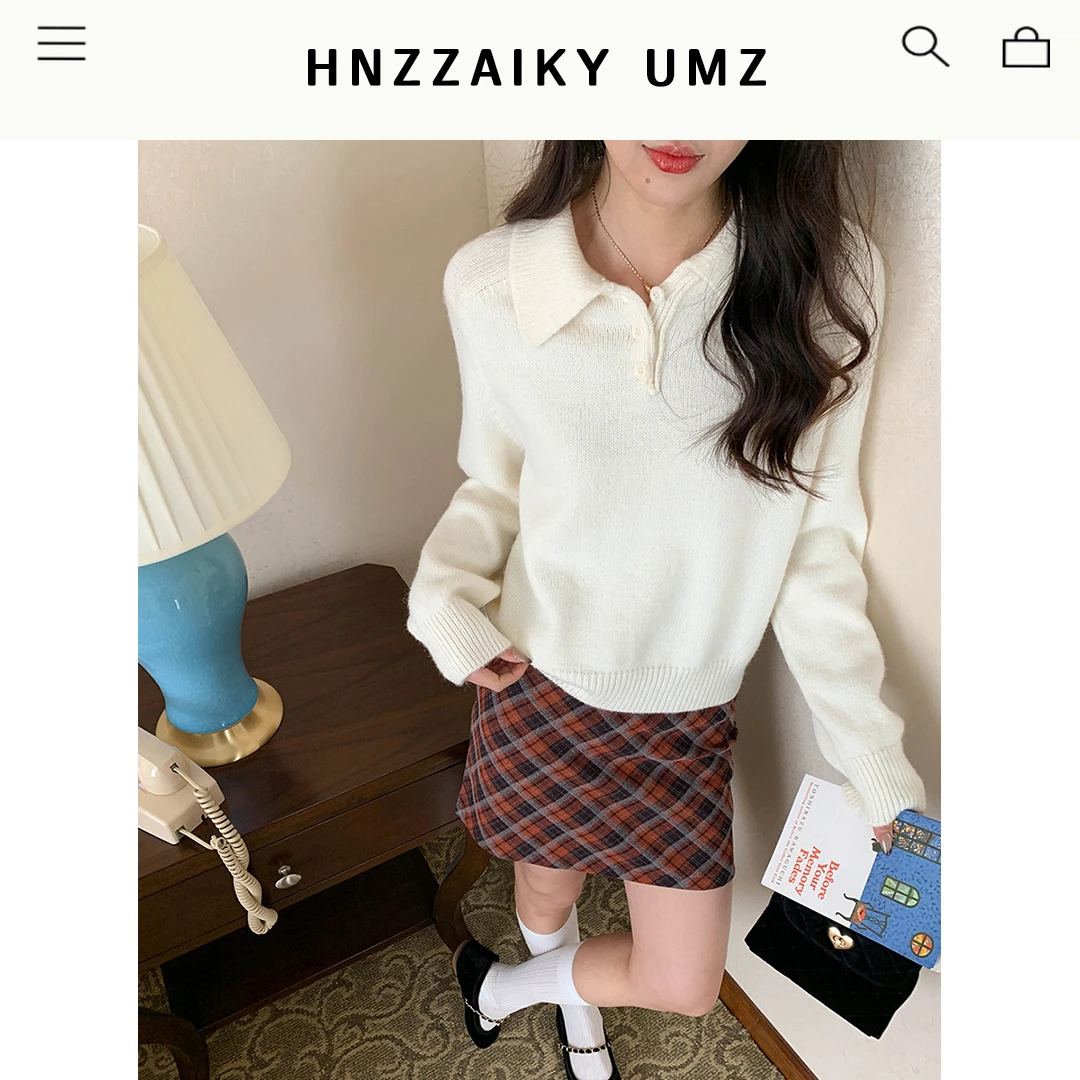 UMZ 软糯温柔风polo翻领针织衫毛衣ZY2667