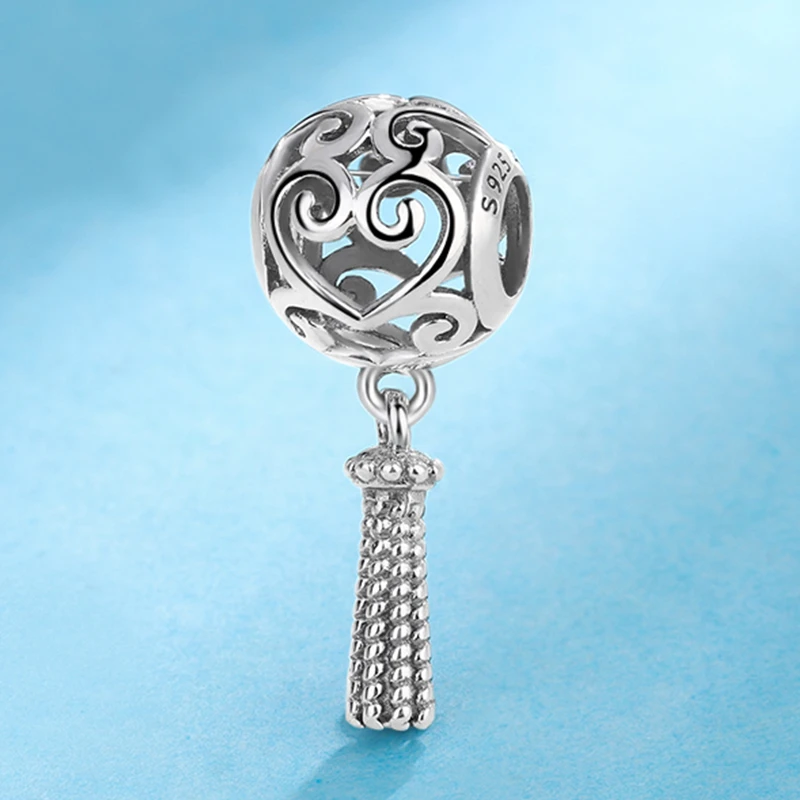 吊坠925银 潘家同款如意流苏吊坠925银手链diy国潮民族风复古珠子