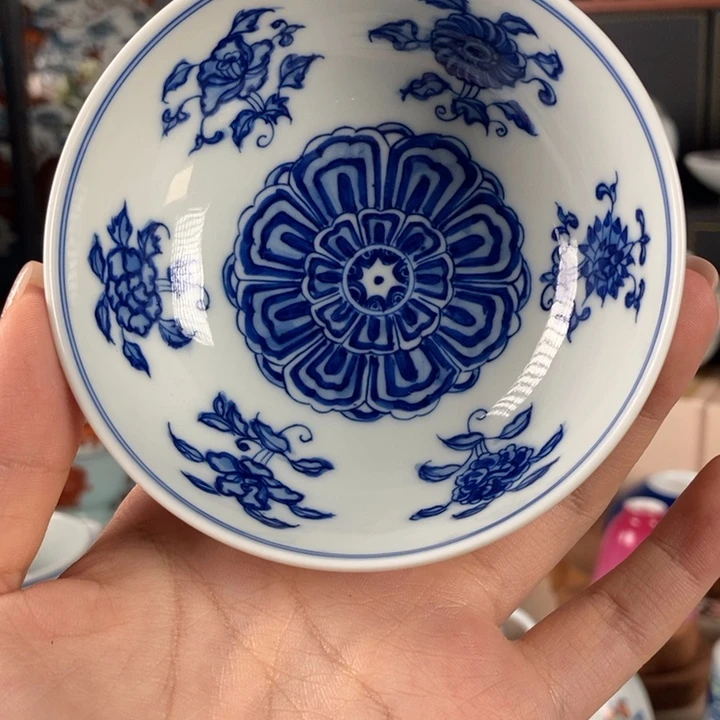 杯折葵非器四季花卉普洱杯