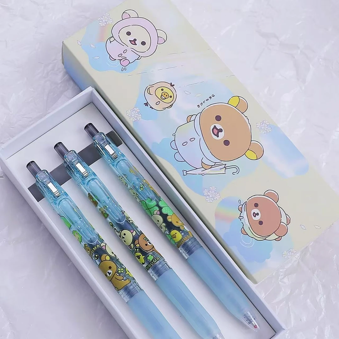 新品夏日薄荷日本ZEBRA斑马限量四叶草轻松熊DIY款按动中性笔黑05