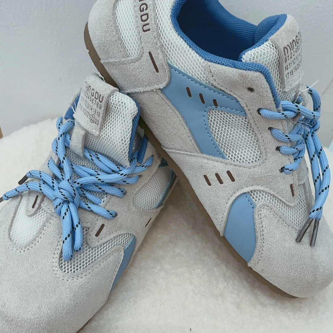 德训鞋纯色胶粘系带时尚休闲鞋休闲鞋跑步跑鞋灰色