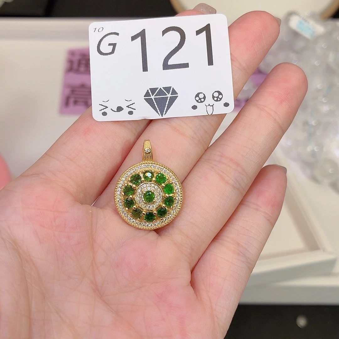 珠宝首饰银S925镶嵌透辉石