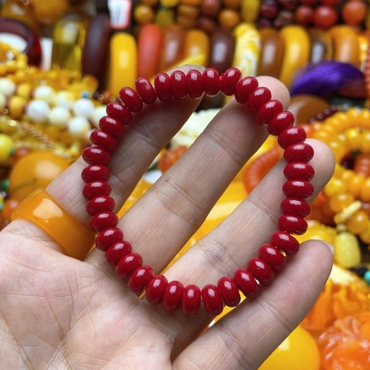 树脂制品娟**涵15号10条红色手串