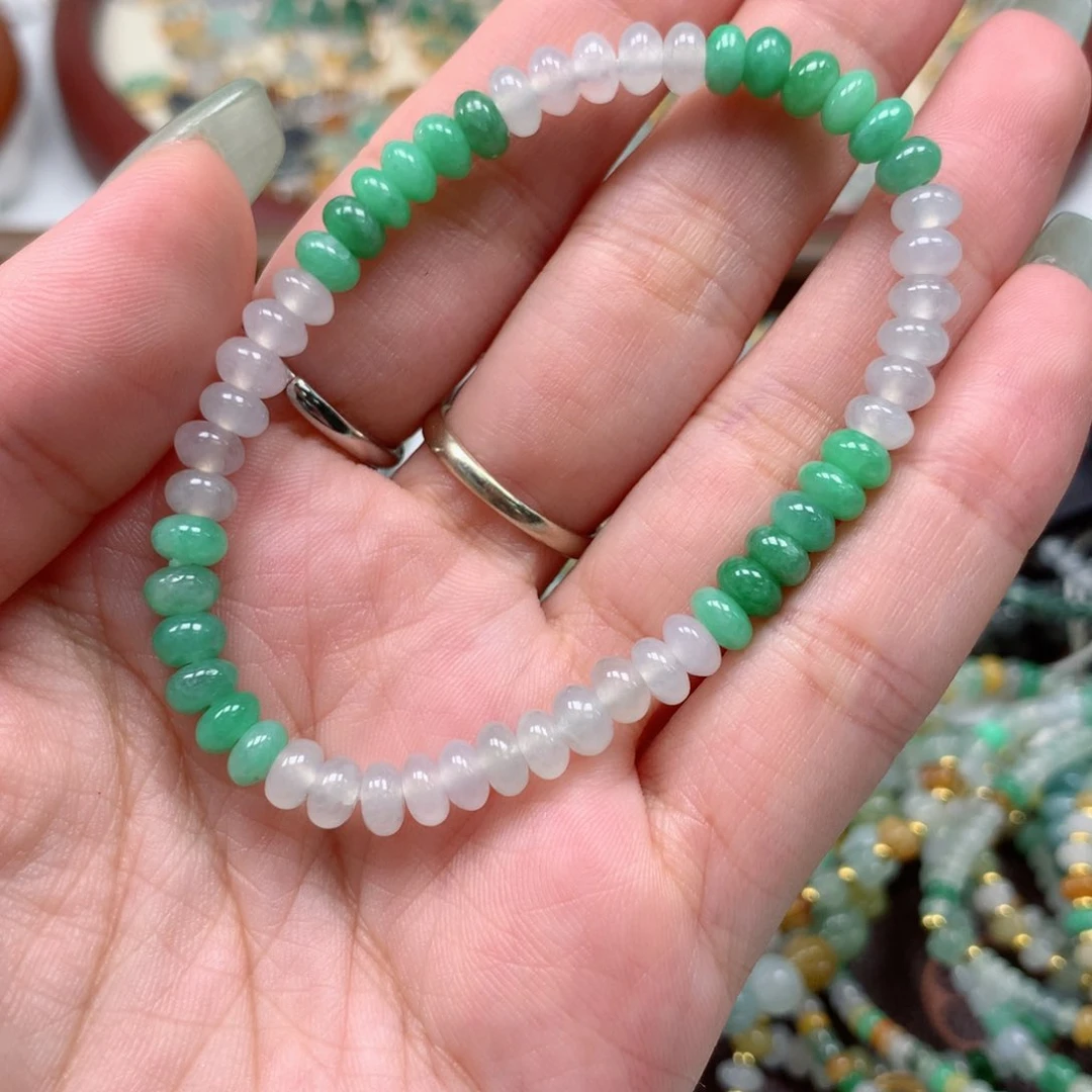 散珠翡翠花*慕鼓珠手串