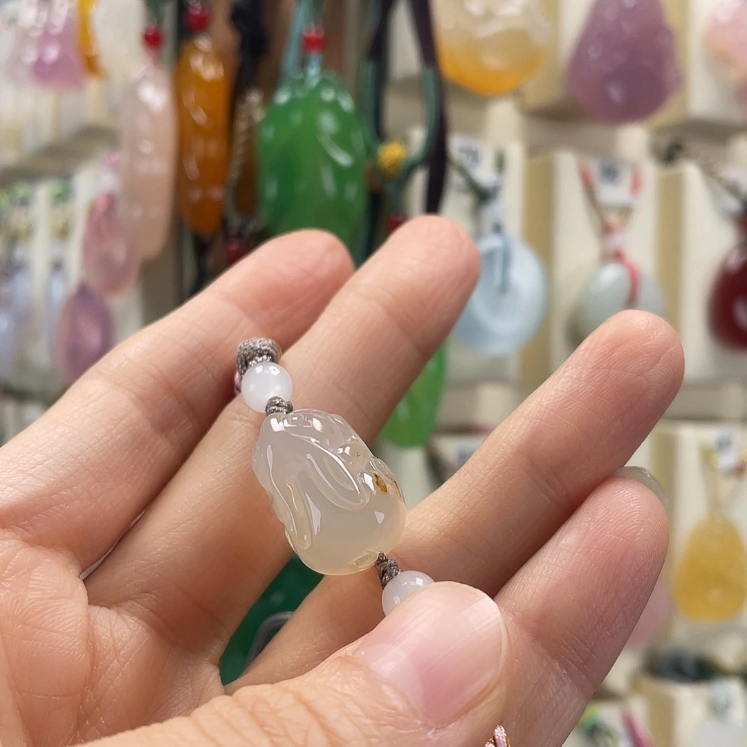 .***.玛瑙/玉髓合金颈饰