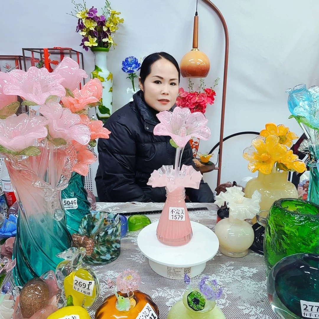 1花1瓶不完美安妮家居琉璃摆件