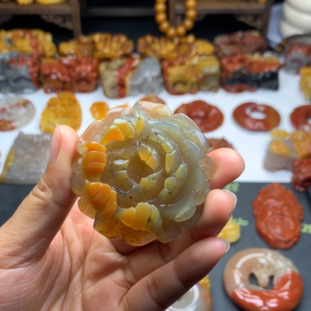 石英质玉（黄龙玉）挂件未镶嵌