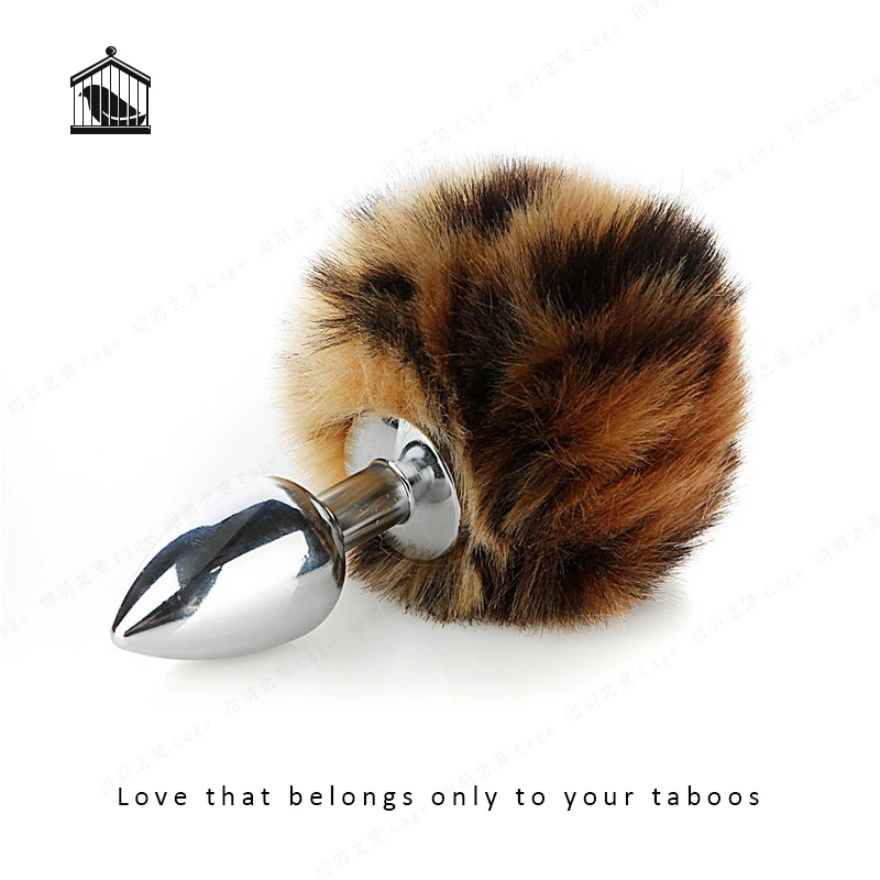 兔子尾巴玩具女用缸塞小狗新手性感尤物插件宫铃肛赛小号钢塞