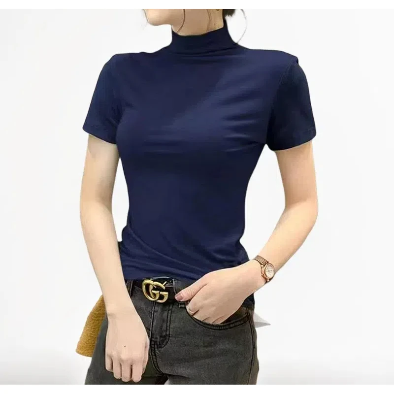 大宝家半高领净版打底上衣8001