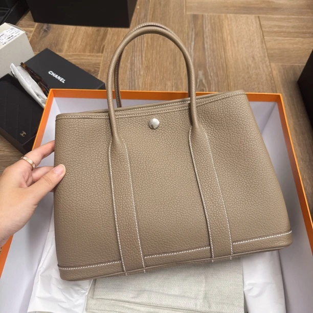 未使用 Hermes/爱马仕 花园30大象灰k刻包