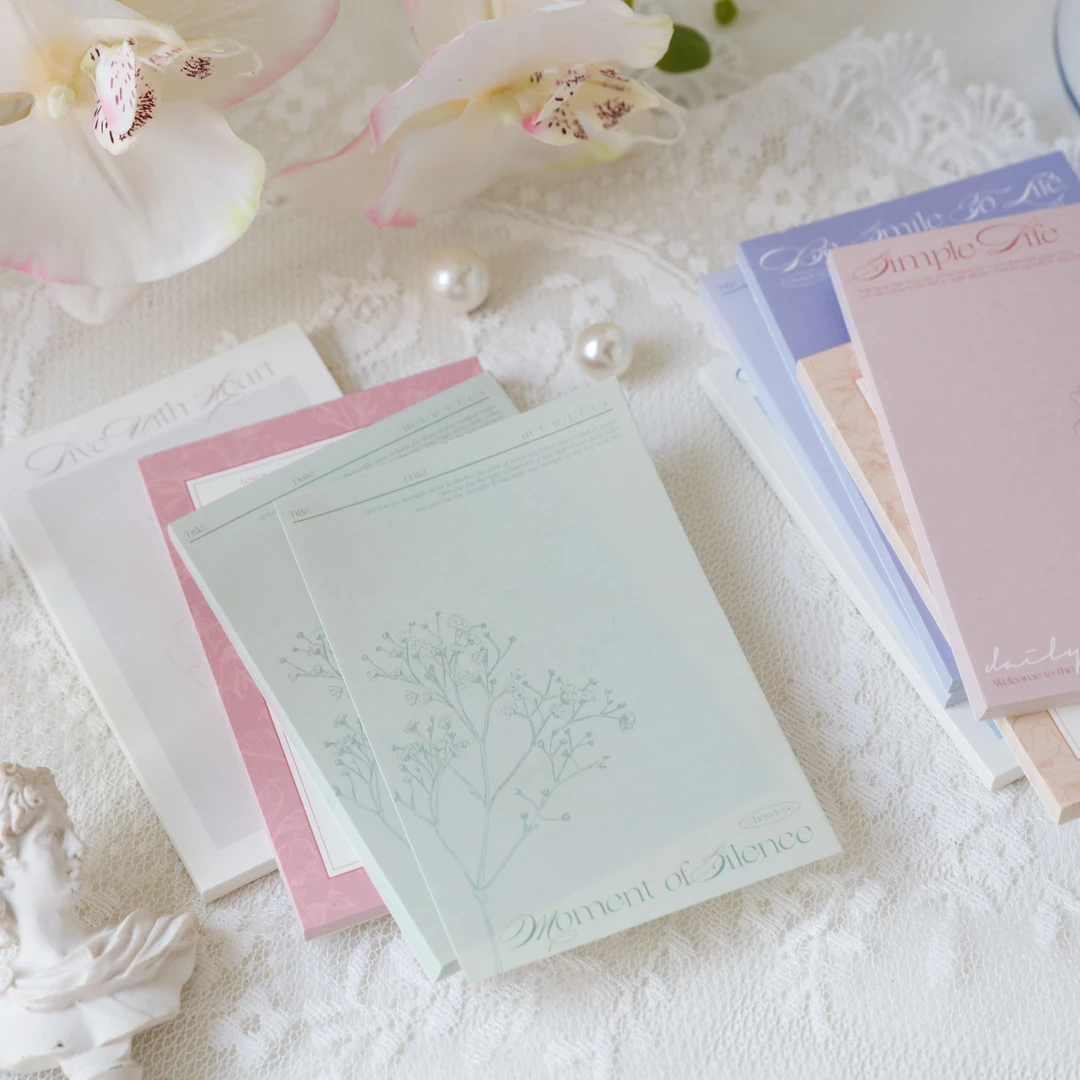 植物研究所系列便签纸无粘性ins文艺植物插画学生拍纸本素材文具