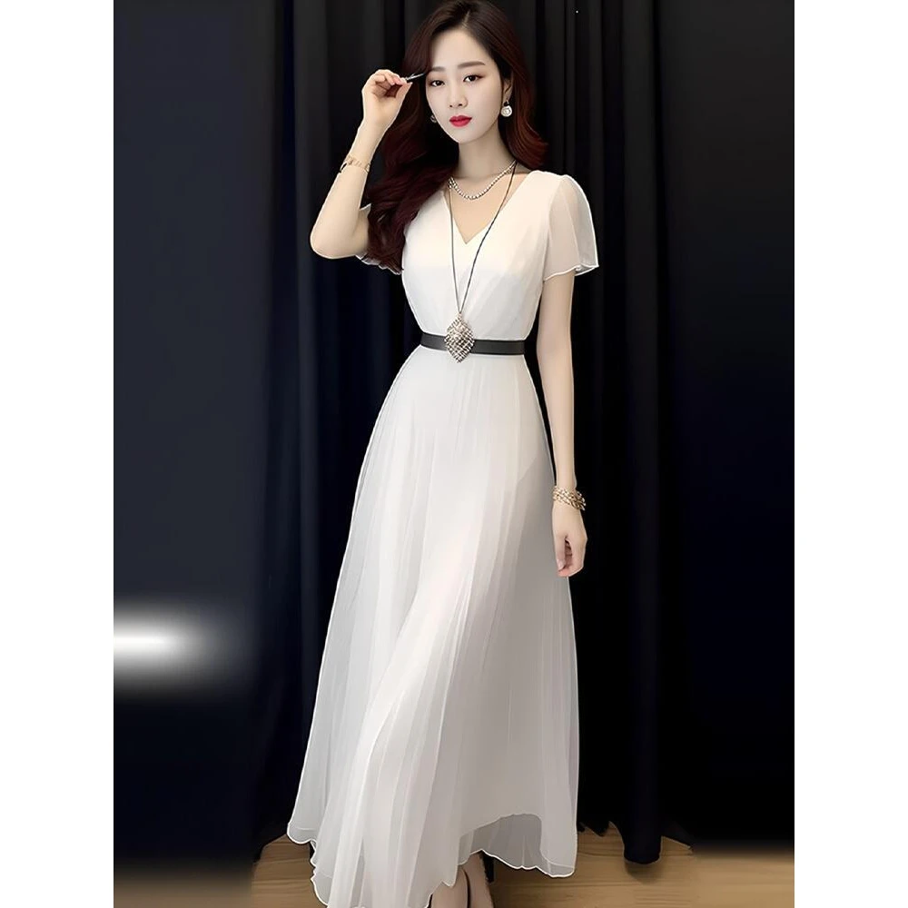 哥弟阿玛施正品夏季连衣裙女2025新款高级感小个子仙气法式气质名