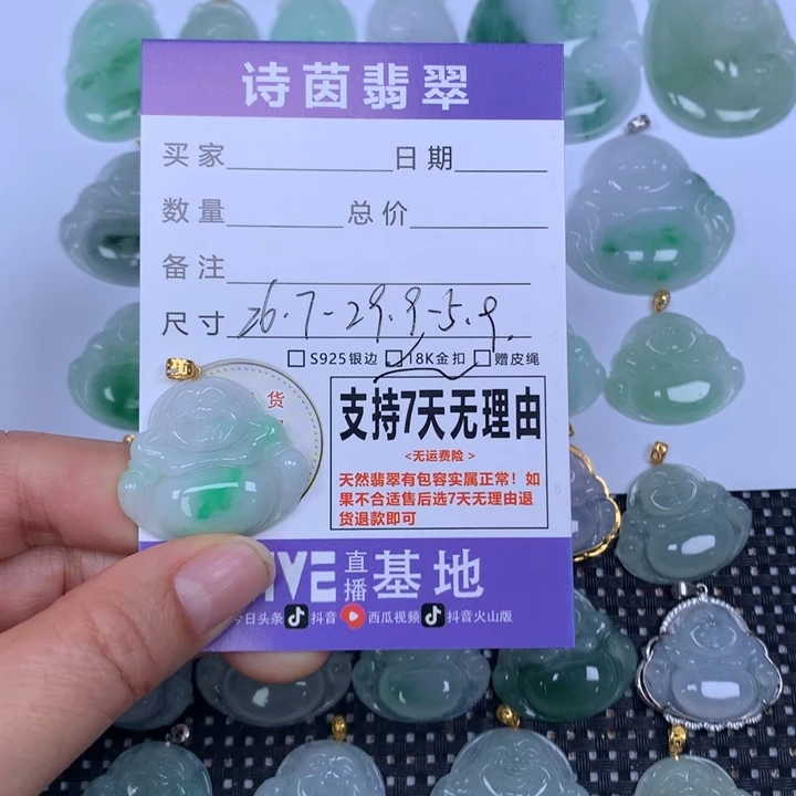 冷***漠翡翠未镶嵌颈饰天然