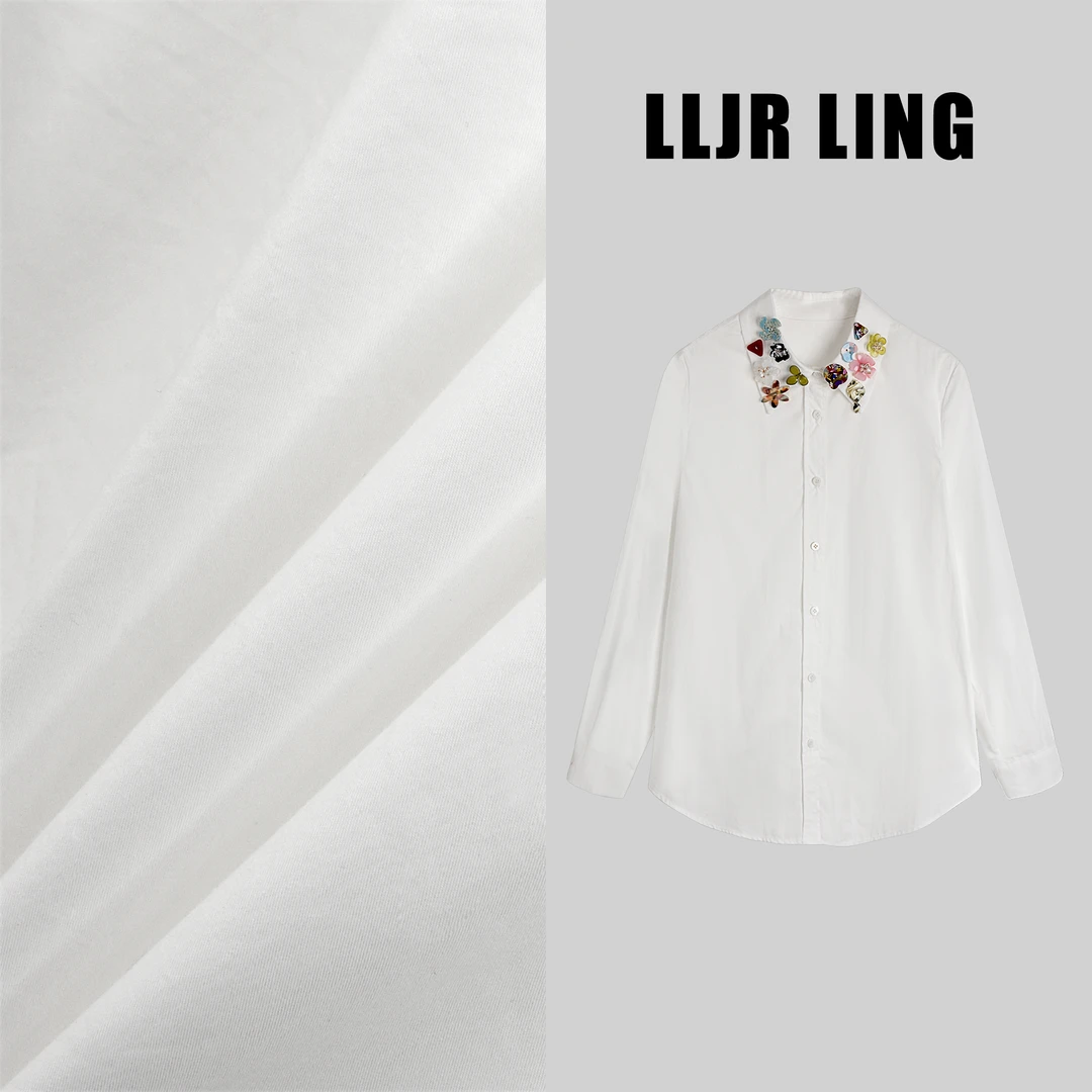 【将军工厂店】女装春季潮流设计感定制扣子衬衫女L251141J