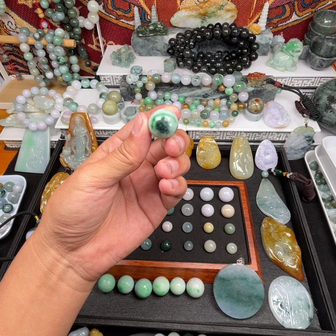 翡翠散珠19加带色单珠